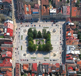 Bild vergrößern: Marktplatz Vysoké Mýto von oben