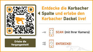 Bild vergrößern: QR Code zu Augmented Reality an der Korbacher Spalte