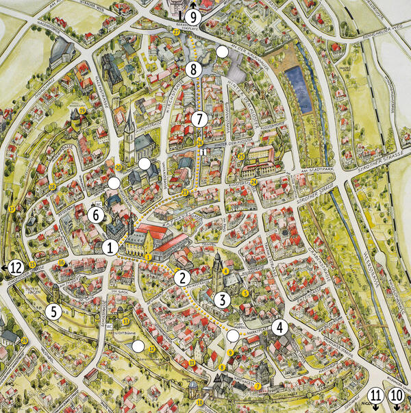 Bild vergrößern: Stadtplan von Korbach